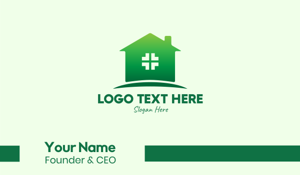 Green Medical Home Business Card Design Image Preview