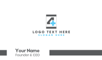 Industrial Cross Number 4 Business Card Image Preview