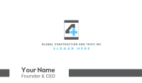 Industrial Cross Number 4 Business Card Image Preview