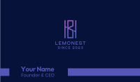 Violet Monogram HB Business Card Image Preview