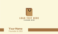Brown Paper Shopping Bag Business Card Image Preview