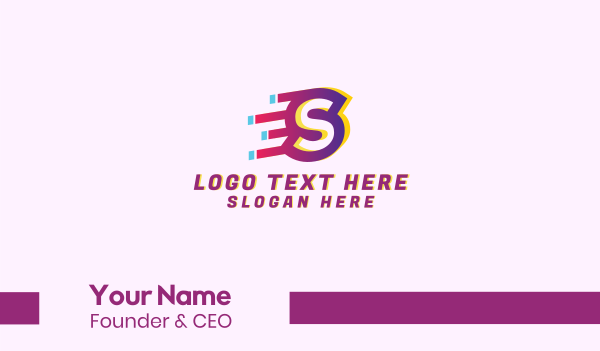 Speedy Letter S Motion Business Card Design Image Preview