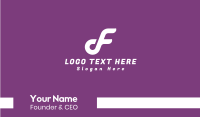 Note Letter F Business Card Design