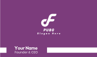Note Letter F Business Card Image Preview