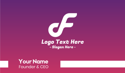 Note Letter F Business Card