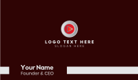 Red Media Player Button Business Card Image Preview