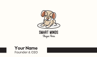 Cute Monoline Puppy Business Card Image Preview