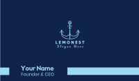 Anchor Nautical Emblem Business Card Image Preview