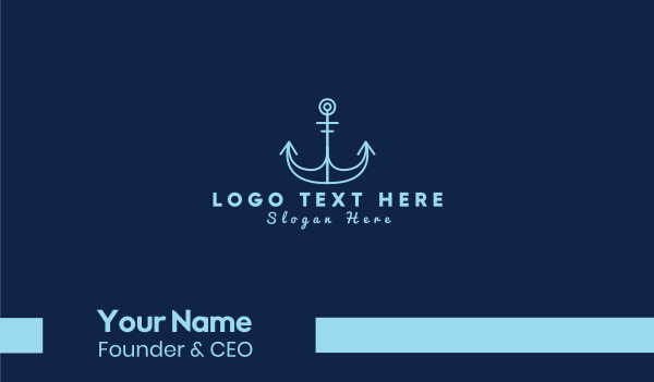 Anchor Nautical Emblem Business Card Design Image Preview