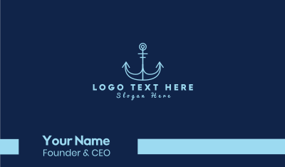 Anchor Nautical Emblem Business Card Image Preview