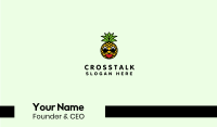 Happy Tropical Pineapple Business Card Design