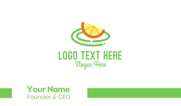 Fresh Orange Slice Business Card Design Image Preview