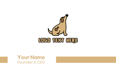 Brown Fat Dog Business Card Image Preview
