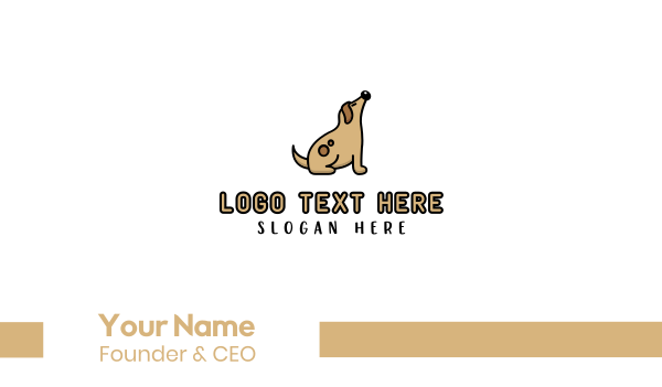 Brown Fat Dog Business Card Design Image Preview