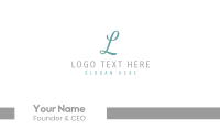 Elegant Blue Letter E Business Card Design