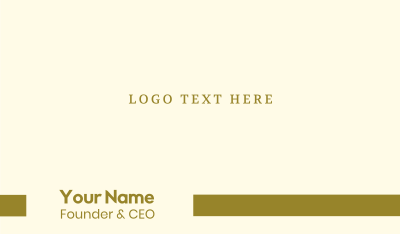 Gold Classic Business Card Image Preview