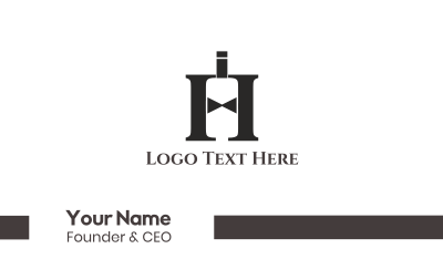 Elegant Letter H Business Card