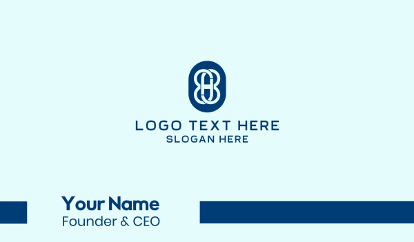 Professional H & B Monogram  Business Card Design Image Preview