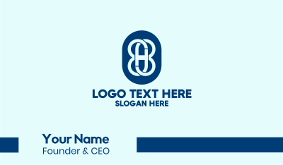 Professional H & B Monogram  Business Card