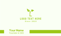 Green Plant Letter L Business Card Image Preview
