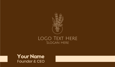 Minimalist Wheat Grain  Business Card Image Preview