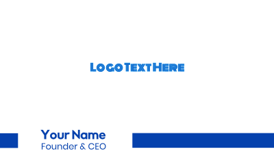 Modern Outline Wordmark Business Card