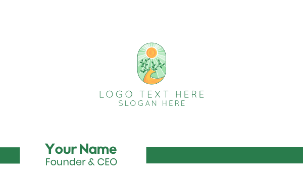 Eco-Friendly Deer Business Card Design Image Preview