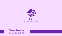 Purple Swirly Letter J Business Card Image Preview