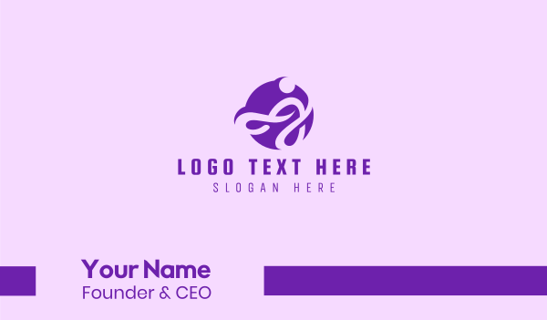 Purple Swirly Letter J Business Card Design Image Preview