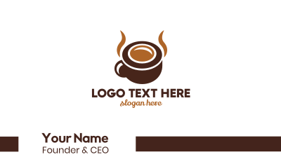 Brown Coffee Horns Business Card