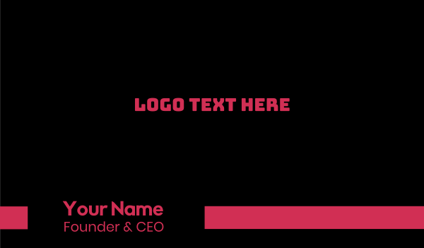 Bold & Fun Wordmark Text Business Card Design Image Preview