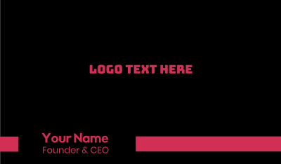 Bold & Fun Wordmark Text Business Card Image Preview