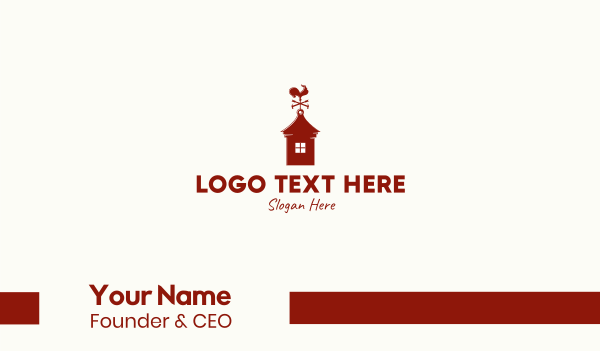 Red Weathercock Business Card Design Image Preview