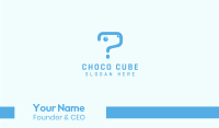 Cute Blue Question Mark Business Card Image Preview