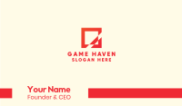 Modern Red Square Business Card Image Preview