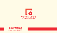 Modern Red Square Business Card Image Preview