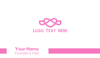 Pink Flying Heart Wings Business Card Image Preview