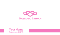 Pink Flying Heart Wings Business Card Image Preview