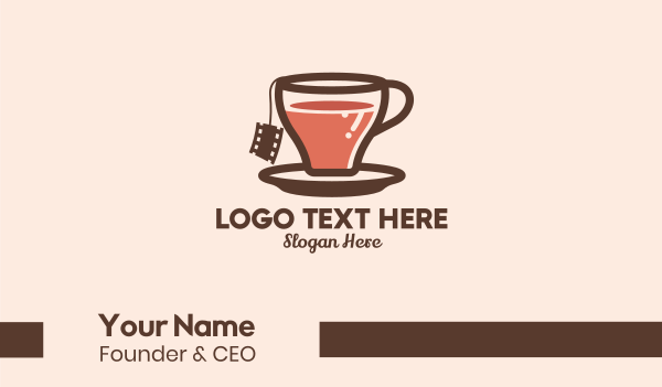 Film Tea Cup  Business Card Design Image Preview
