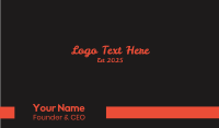 Classic Font Text Wordmark Business Card Preview