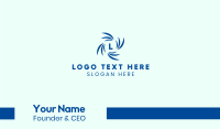 Blue Water Lettermark Business Card Image Preview