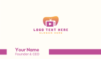 TV Channel Video Media Business Card Preview