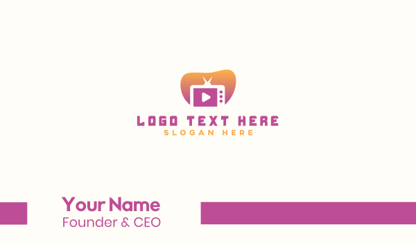 TV Channel Video Media Business Card Design Image Preview