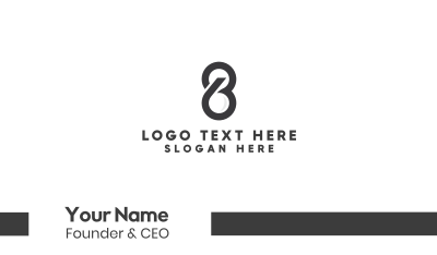 Minimalist Number 86 Business Card Image Preview