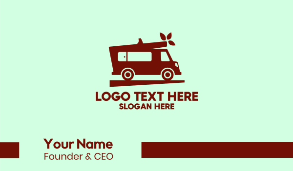 Simple Moving Van Business Card Design Image Preview