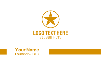 Gold Star Circle  Business Card Image Preview