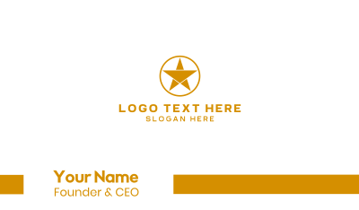 Gold Star Circle  Business Card Image Preview