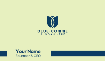 Blue Tulip Flower Business Card Image Preview