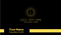 Yellow Sun Lettermark Business Card Image Preview