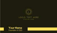 Yellow Sun Lettermark Business Card Design